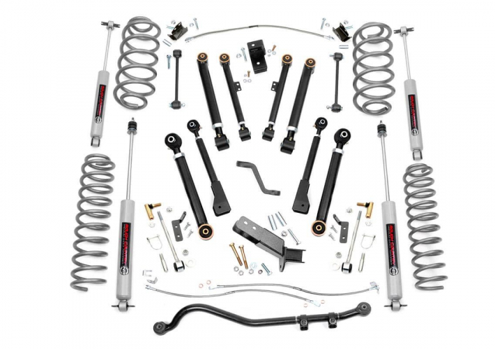 Rough Country 6 In. Lift Kit w/ N3 Shocks 97-06 Jeep Wrangler - Click Image to Close